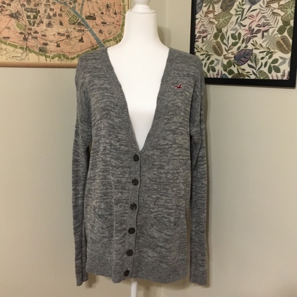 Hollister Sweaters - Hollister Gray Cardigan